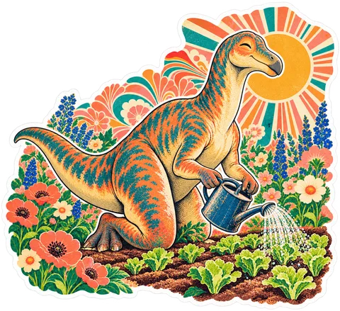 Maiasaura — In the garden dinosaur sticker
