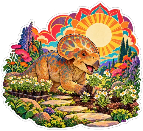 Protoceratops — In the garden dinosaur sticker