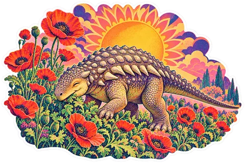 Nodosaurus — In the garden dinosaur sticker