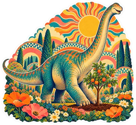 Dreadnoughtus — In the garden dinosaur sticker