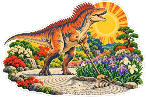 Acrocanthosaurus — In the garden dinosaur sticker