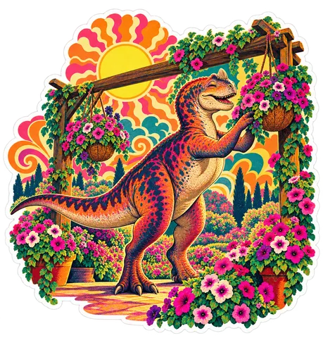 Majungasaurus — In the garden dinosaur sticker