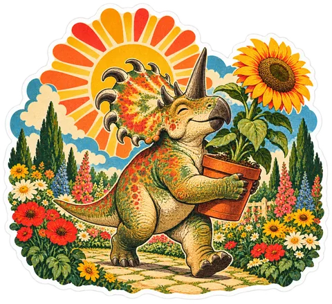 Centrosaurus — In the garden dinosaur sticker