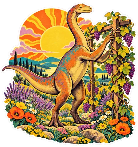 Plateosaurus — In the garden dinosaur sticker