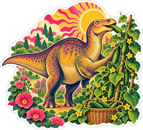 Shantungosaurus — In the garden dinosaur sticker