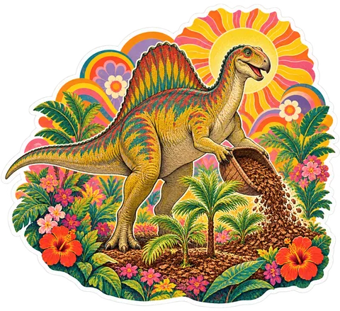 Ouranosaurus — In the garden dinosaur sticker