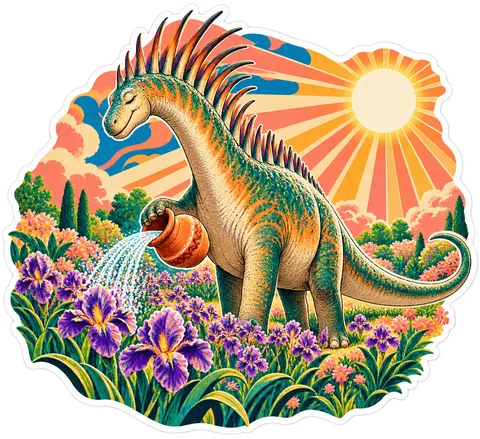 Amargasaurus — In the garden dinosaur sticker