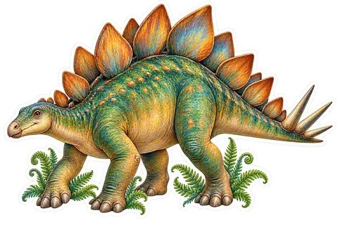 Stegosaurus — Species portrait dinosaur sticker