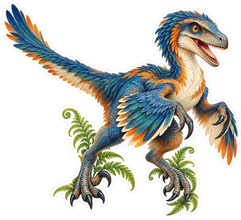 Velociraptor — Species portrait dinosaur sticker