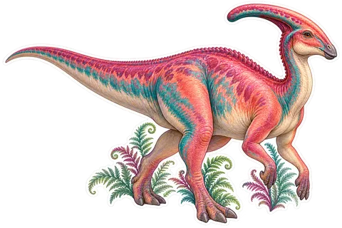 Parasaurolophus — Species portrait dinosaur sticker
