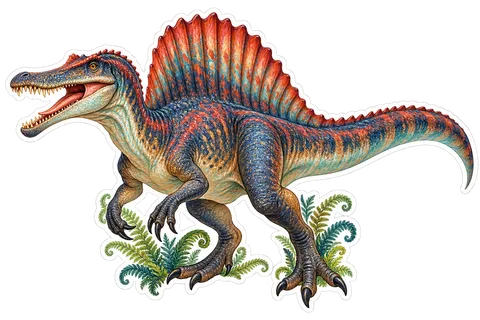Spinosaurus — Species portrait dinosaur sticker