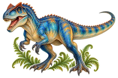 Allosaurus — Species portrait dinosaur sticker