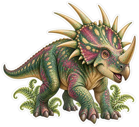 Styracosaurus — Species portrait dinosaur sticker