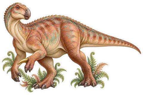 Iguanodon — Species portrait dinosaur sticker