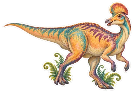 Corythosaurus — Species portrait dinosaur sticker