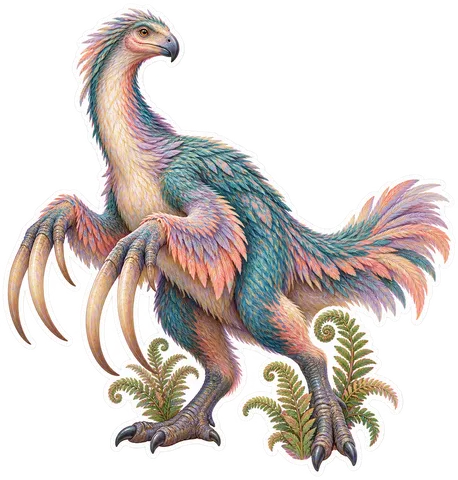 Therizinosaurus — Species portrait dinosaur sticker