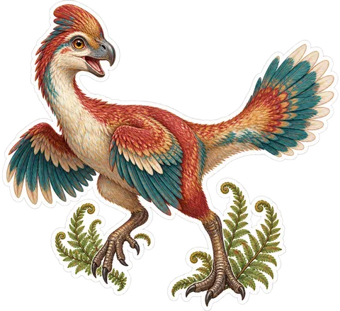 Oviraptor — Species portrait dinosaur sticker