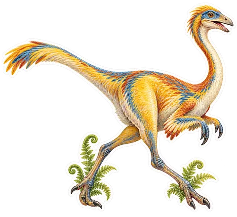 Gallimimus — Species portrait dinosaur sticker