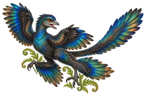 Microraptor — Species portrait dinosaur sticker