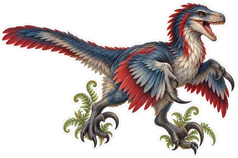 Utahraptor — Species portrait dinosaur sticker