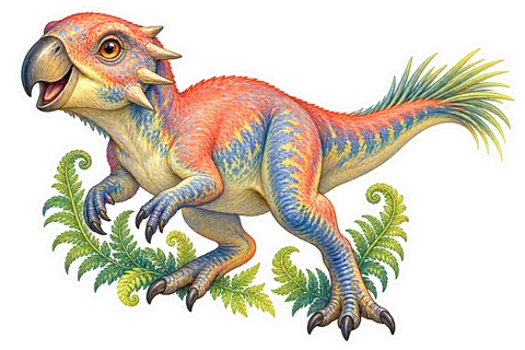 Psittacosaurus — Species portrait dinosaur sticker