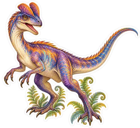 Dilophosaurus — Species portrait dinosaur sticker