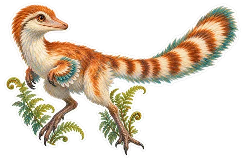 Sinosauropteryx — Species portrait dinosaur sticker