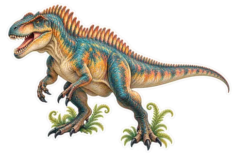 Acrocanthosaurus — Species portrait dinosaur sticker