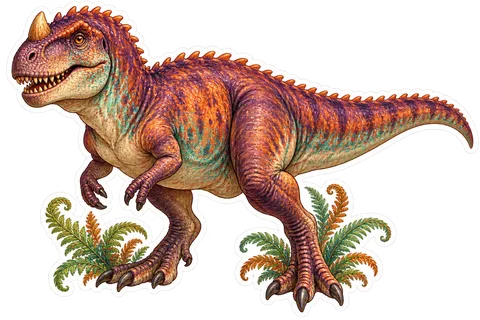 Majungasaurus — Species portrait dinosaur sticker