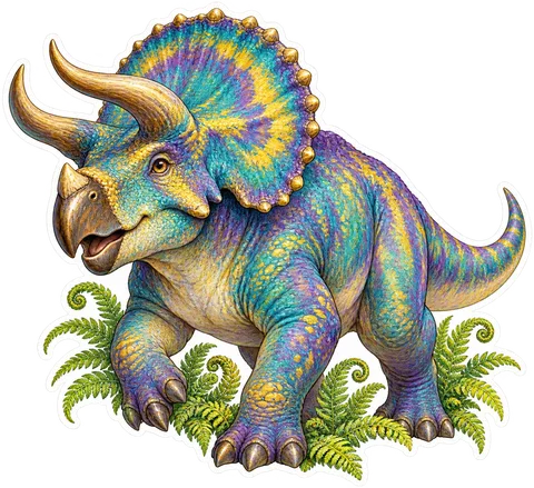 Nasutoceratops — Species portrait dinosaur sticker