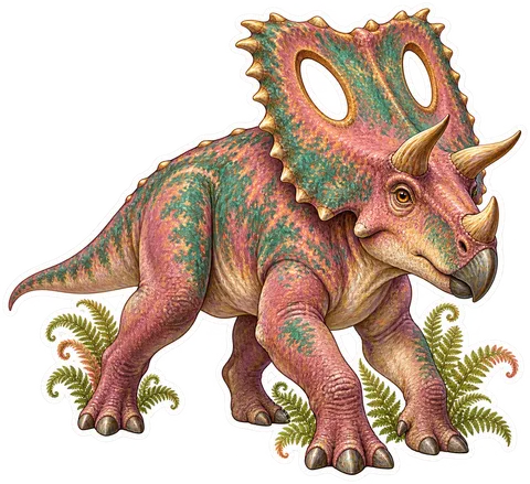 Chasmosaurus — Species portrait dinosaur sticker