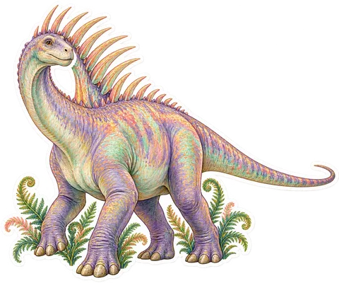 Amargasaurus — Species portrait dinosaur sticker