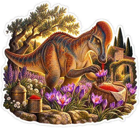 Saffron crocus — Garden dinosaur sticker