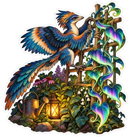 Aurora vine — Archaeopteryx dinosaur sticker