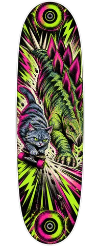 Stegosaurus & Cat — Powell-Peralta deck graphics (Vernon Courtlandt Johnson) dinosaur sticker